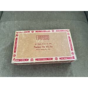 Vintage El Trelles Cigar Box 20 Cents Collectible Made In New Orleans Louisiana